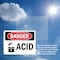 Signmission Acid Danger Sign, Plastic, 10in W x 7in L, 2PK OS-2PACK-DS-P-710-L-1017 - alternate 3